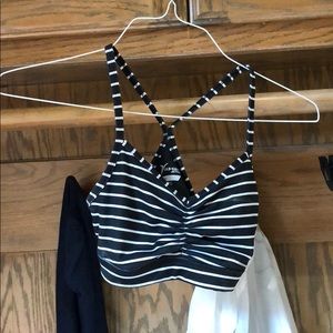 Old navy striped sports bra